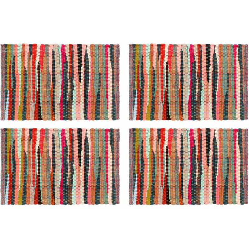 

Mantel individual 4 uds Chindi liso algodon multicolor 30x45cm