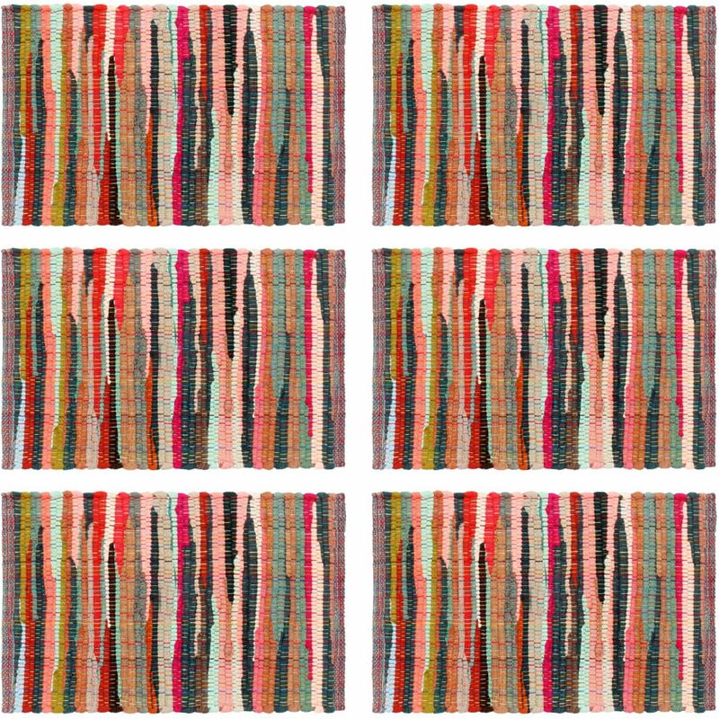 

Mantel individual 6 uds Chindi liso algodon multicolor 30x45 cm