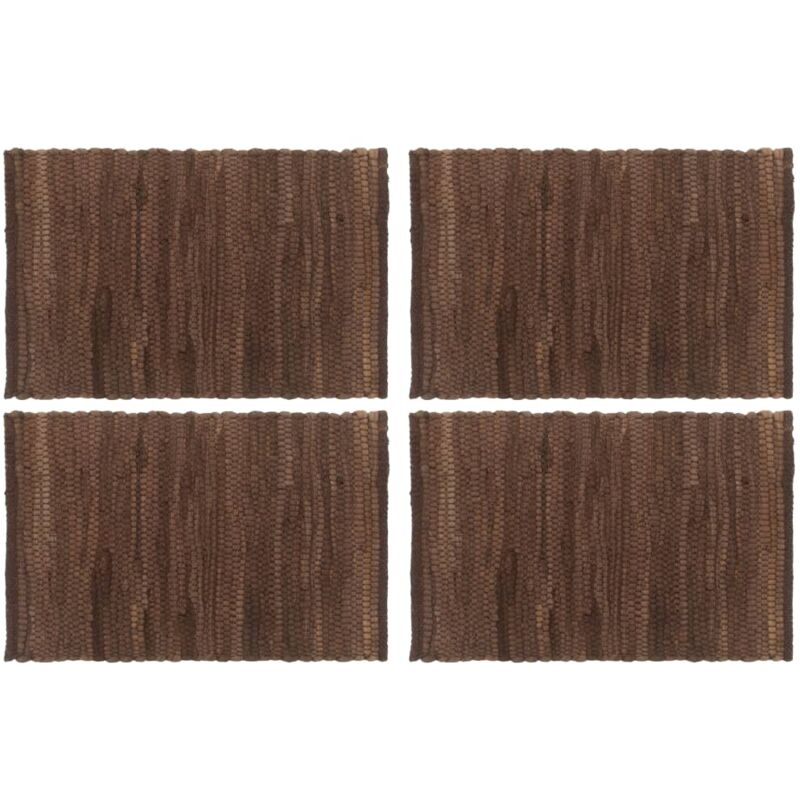 

Manteles Individuales Algodón 30x45 cm 4 Unidades Chindi Liso Marrón - Marrón - Vidaxl