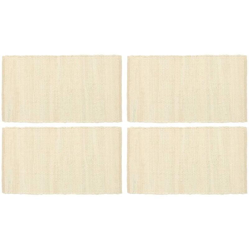 

Manteles Individuales Algodón 30x45 cm 4 Unidades Chindi Liso Crema - Crema - Vidaxl