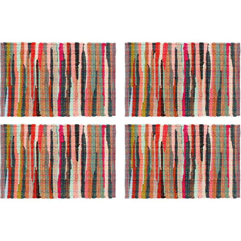 

Manteles Individuales Algodón 30x45 cm 4 Unidades Chindi Liso Multicolor - Multicolor - Vidaxl