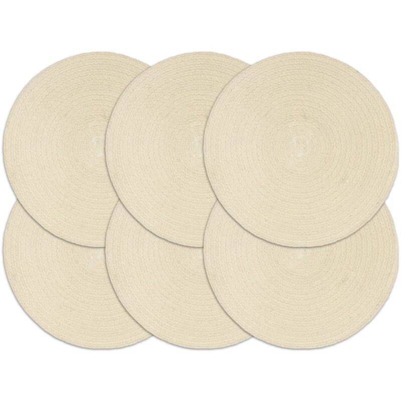 

Mantel Individual 38 cm 6 Unidades Algodón Natural - Marrón - Vidaxl