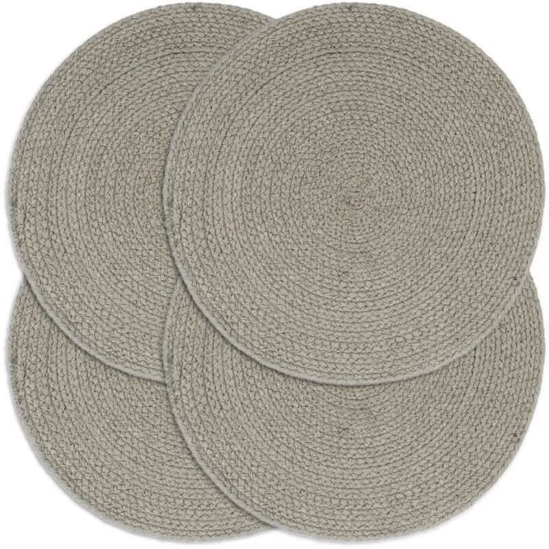 

Mantel Individual 38 cm 4 Unidades Algodón Gris - Gris - Vidaxl