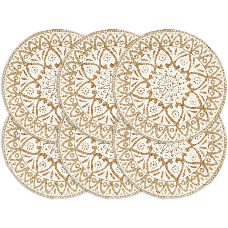 

Mantel Individual 38 cm 6 Unidades Yute Blanco - Blanco - Vidaxl