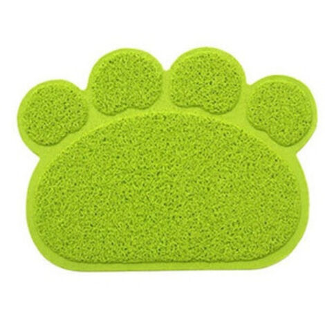 Mantel individual de PVC con forma de garra, multicolor, para perros, gatos y cachorros, 30 x 40 cm (verde).