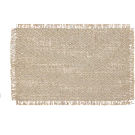 Mantel individual de yute natural de 45 x 30 cm, grueso, resistente a los arañazos y fácil de limpiar