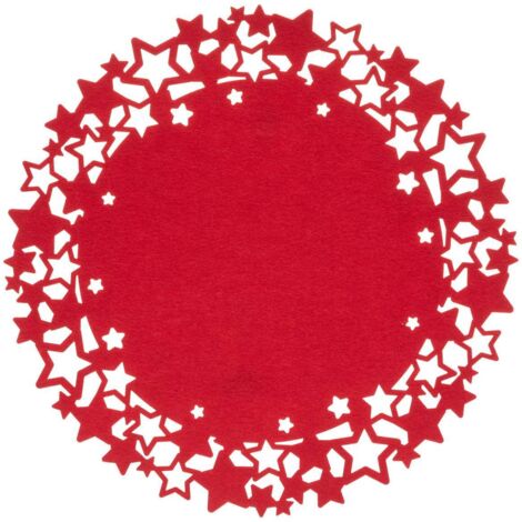 Mantel individual estrella D.38cm fieltro - Feeric lights & christmas
