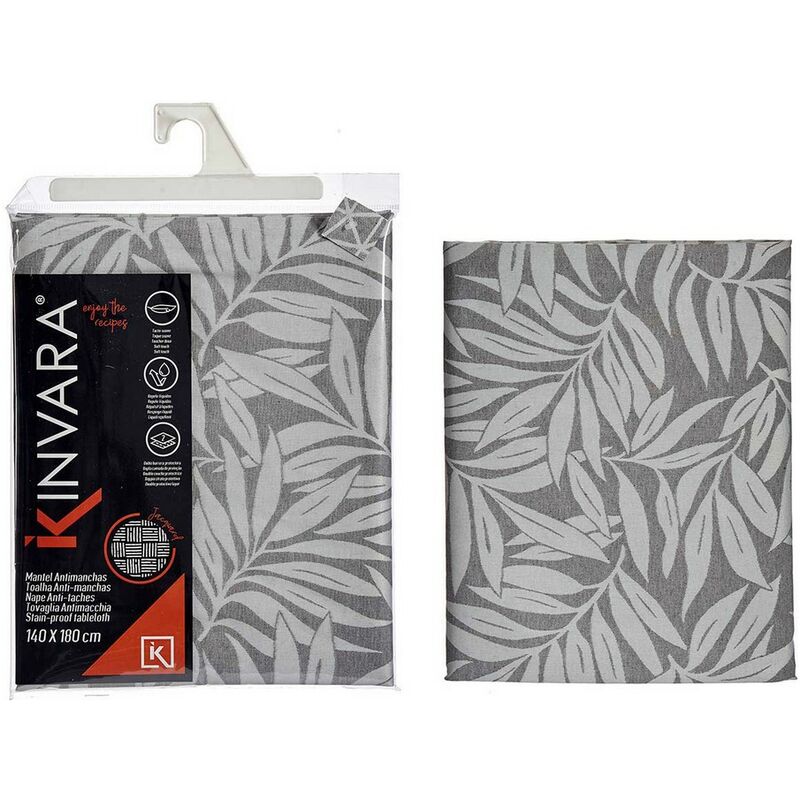 

Mantel Jacquard Hojas Blanco Gris (140 x 180 cm)