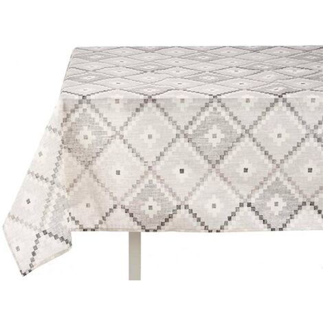 Mantel loneta antimanchas 140x180cm romb colecciÃ³n KINVARA