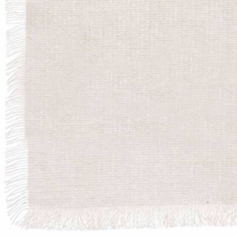 Mantel Maha algodón - blanco - 250x150 cm - Atmosphera créateur d'intérieur