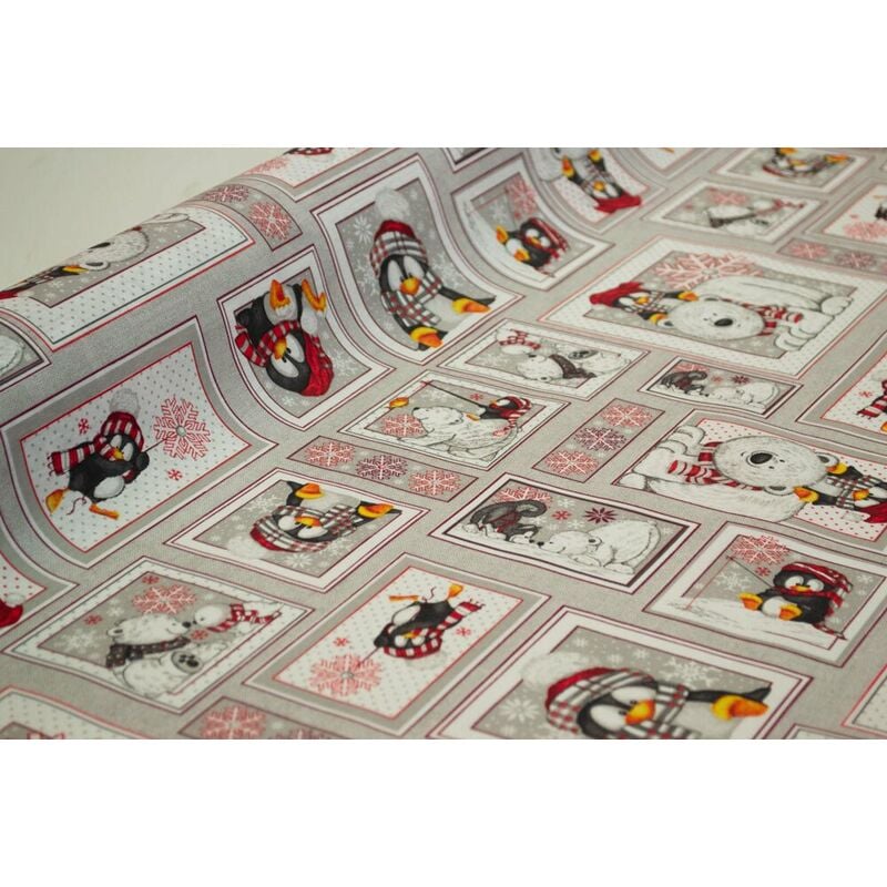 

Mantel Navideño de Tela Resinada Christmas Happy 140X250cms