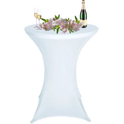 MANTEL PARA MESA DE BAR Y CÓCTEL BLANCO 80x110cm [25F]