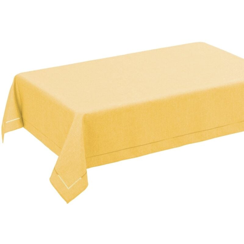 

Mantel rectangular ocre de poliéster de 150x210 cm