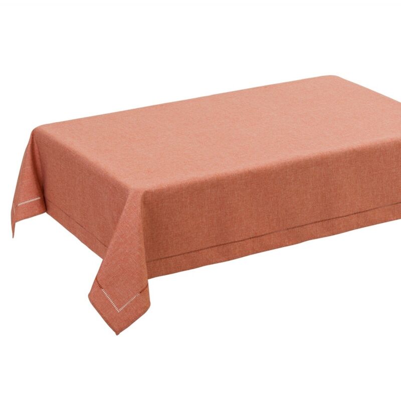 

Lolahome - Mantel rectangular terracota de poliéster de 150x210 cm