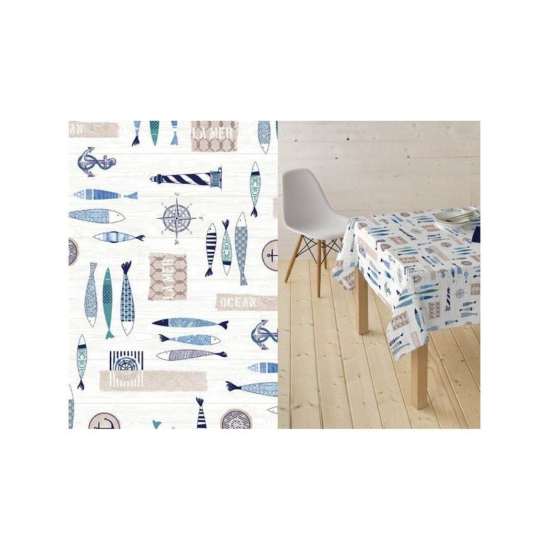 

Mantel Resinado Estampado Aquarium Azul 140x140 - Hulehule
