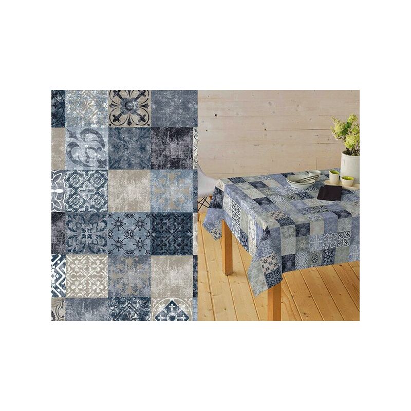 

Mantel Resinado Estampado Cuadros Castillo Azul 140x200 - Hulehule