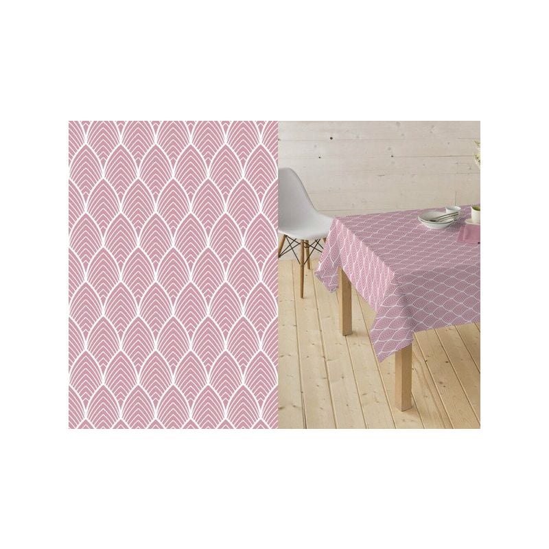 

Mantel Resinado Estampado ESCAMAS MAYOR Rosa 140x200cms