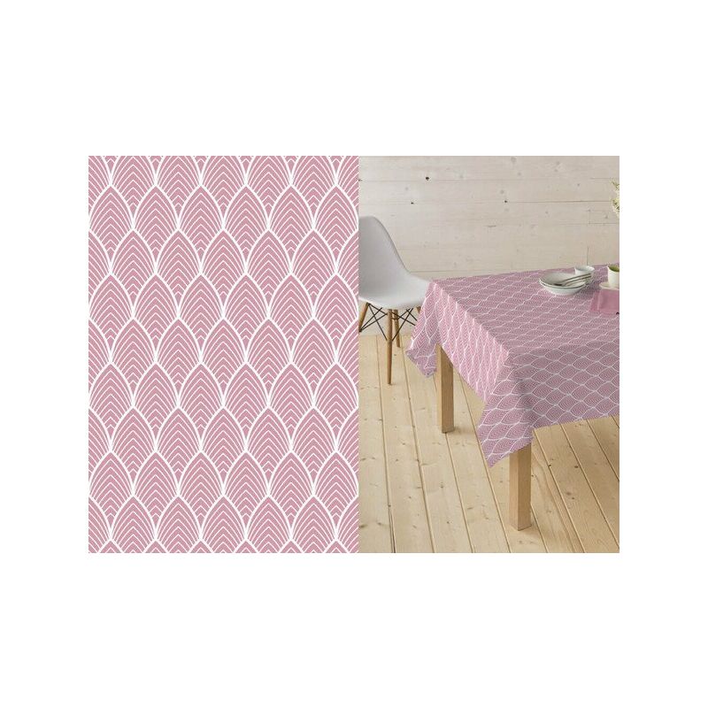 

Mantel Resinado Estampado ESCAMAS MAYOR Rosa 140x400cms
