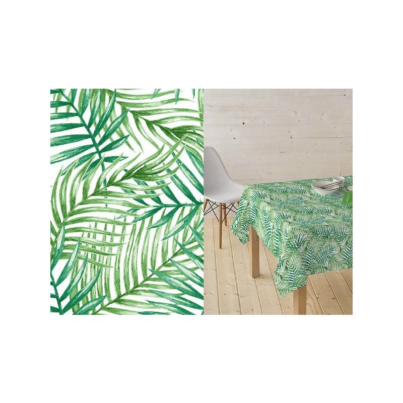 

Mantel Resinado Estampado TAHITI Verde 140cms Redondo