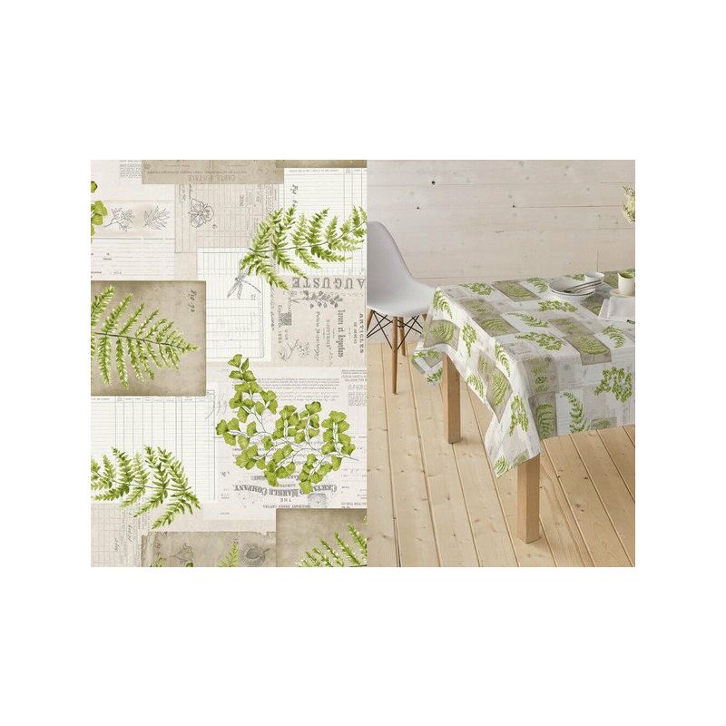 

Mantel Resinado Estampado Teridium Verde 140cms Redondo - Hulehule