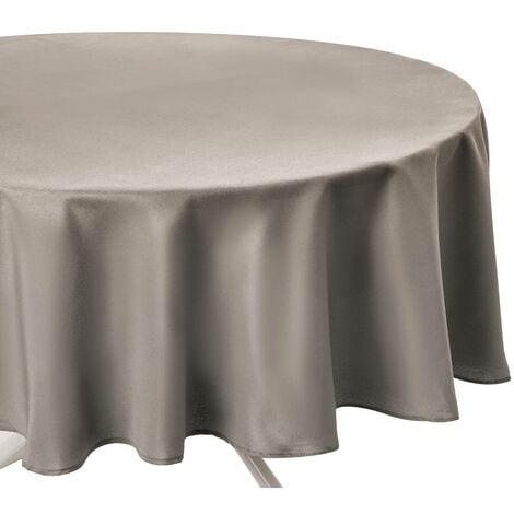 Mantel resistente a las manchas - beige - D180 cm - Atmosphera créateur d'intérieur