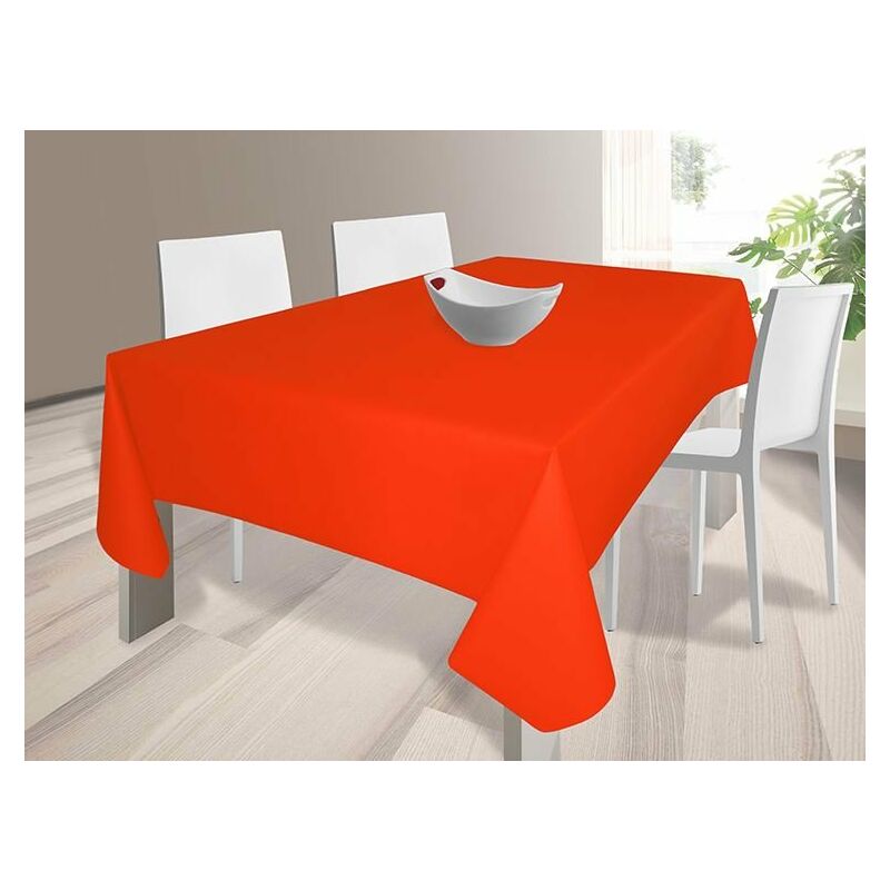 

Mantel Tela Resinada Antimanchas Naranja 140X300