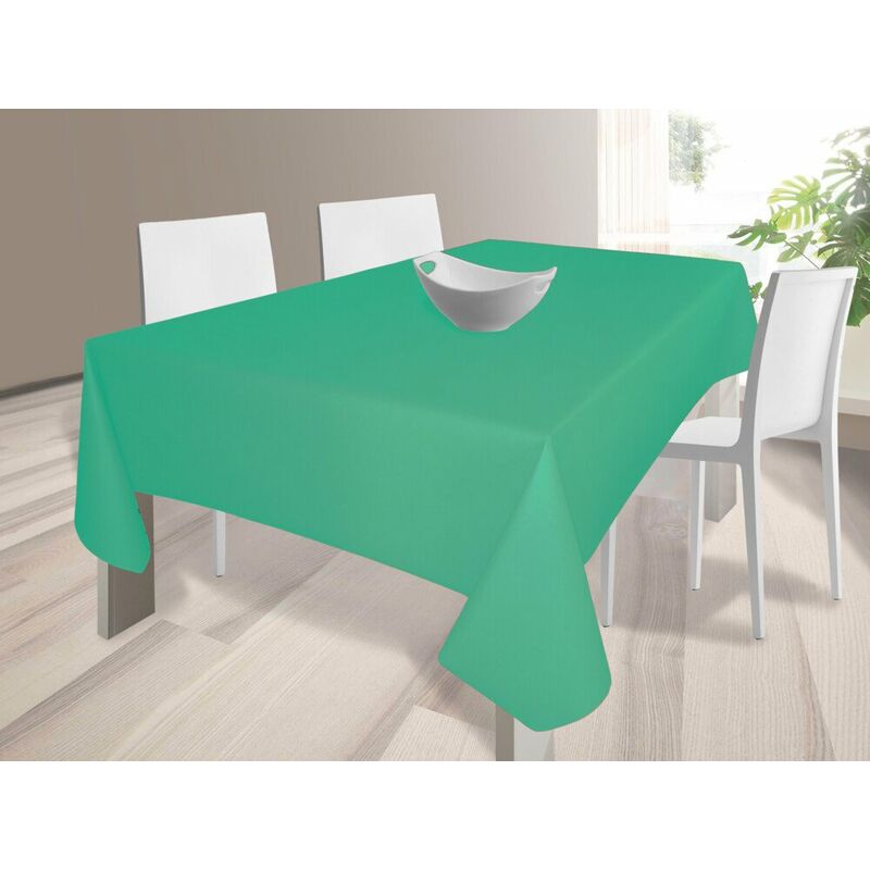 

Mantel Tela Resinada Antimanchas Turquesa 140X250