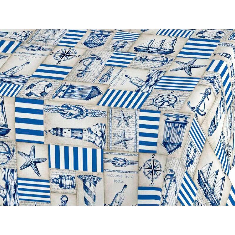 

Mantel tela resinada Jávea Azul 140x140