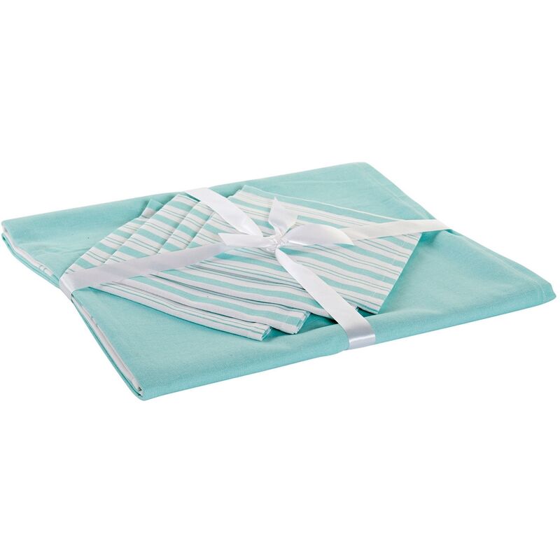 

Mantel y servilletas DKD Home Decor Algodón (150 x 1 x 150 cm) (5 pcs)