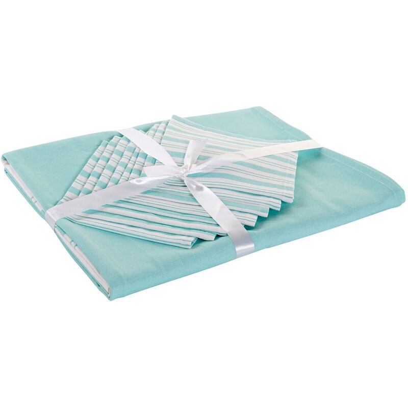

Mantel y servilletas DKD Home Decor Algodón (150 x 1 x 250 cm) (9 pcs)