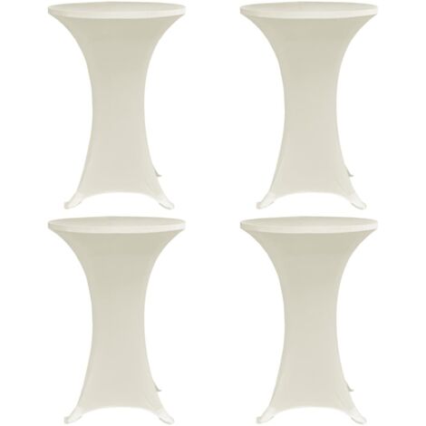 Manteles elásticos Ø 70 cm Crema 4 piezas DEC022512