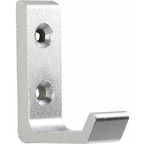 Mantelhaken Algethi Breite 15 mm, Höhe 48 mm, Aluminium silber eloxiert