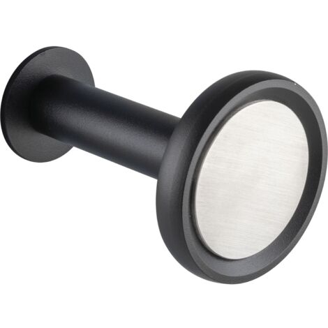 Mantelhaken Palos Tiefe 116 mm Garderobenhaken Aluminium schwarz, Edelstahl gebürstet