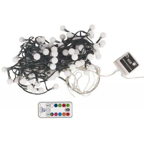 Mantello 108 led con mini sfere luminose multicolor per esterno