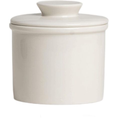 Mantequera sellada con agua – Mantequera de cerámica, olla para mantequilla de cocina  Mantequera de porcelana, recipiente para mantequilla sellado con agua y tapa, soporte de cerámica estilo granja p