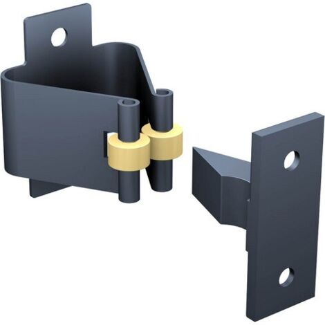 Mantion – Arrêt à pince 1301TN pour portillons en acier – Traitement cataphorèse noir – Installation rapide avec mentonnet à visser