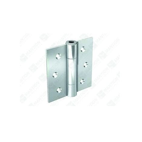 Mantion – Charnière pour meuble 1512C – Acier zingué – Dimensions 85 x 85 mm – Diamètre axe 12 mm – Charge max 38 kg – Fixation sur chant