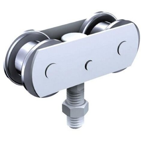 Mantion – Ferrure de porte à déplacement droit 150 kg – Monture pivotante en Delrin 653D – Système coulissant pour rails 50 x 40 mm