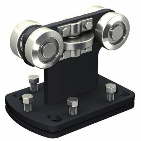 Mantion – Monture simple pour portail 9050 – Acier galvanisé – Installation rapide sur rail – Capacité de charge élevée pour portes lourdes