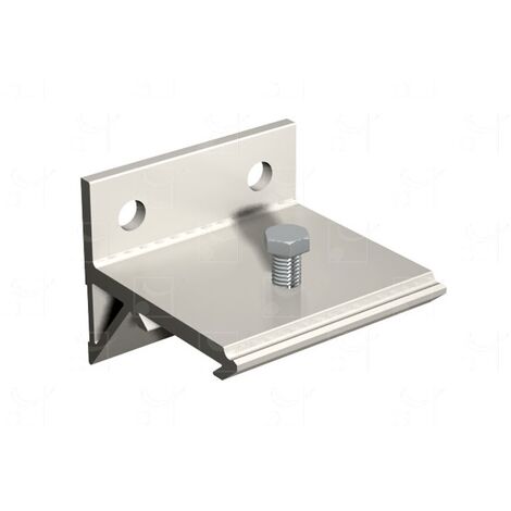 Mantion – Support équerre fixation mural pour 1 rail SAF – Aluminium – Capacité de charge 120 kg – Butée d'arrêt réglable – 11013
