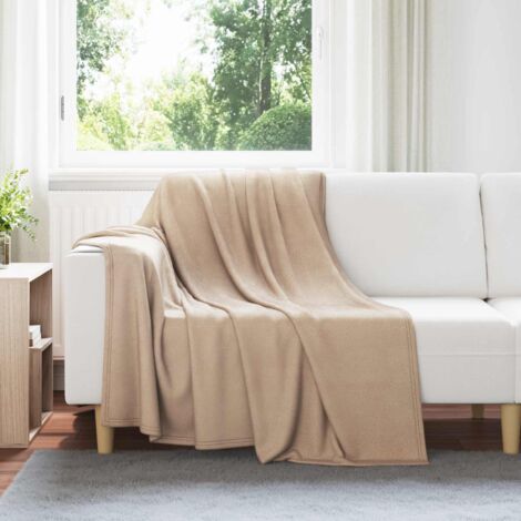 Mantitas de Sofá 24 pcs Camel 200 x 150 cm Lana
