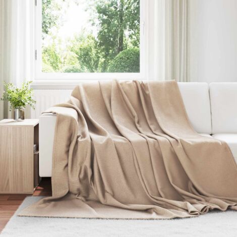 Mantitas de Sofá 24 pcs Camel 270 x 240 cm Lana