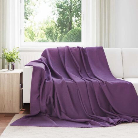 Mantitas de Sofá 24 pcs Morado 240 x 220 cm Lana