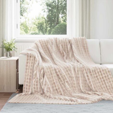 Mantitas de Sofá 6 pcs Beige 270 x 240 cm Lana