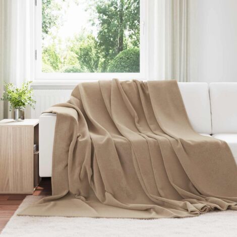Mantitas de Sofá 6 pcs Camel 220 x 240 cm Lana