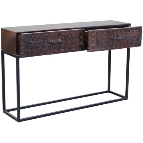 Consolle Allungabile SORRENTO In Legno - 110x50x75cm, Wengè, Con 5 Allunghe, Elegante E Pratica - Foto 5