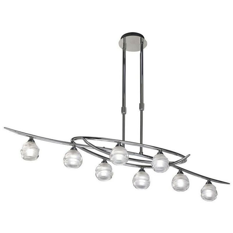 Inspired Mantra Loop - Telescopic 8 Light G9 eco Line, Polished Chrome