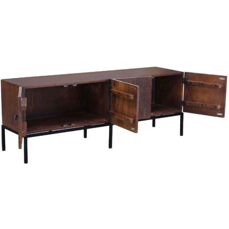 MANTRA - porta tv con decoro 4 ante legno e ferro