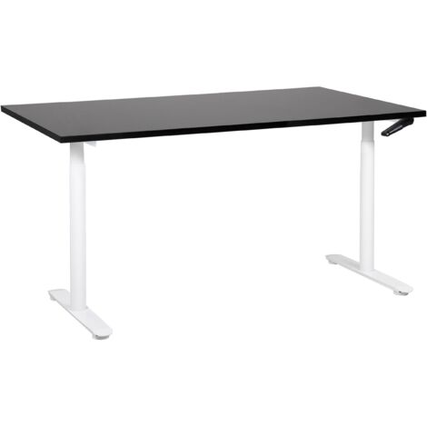 Manual Adjustable Standing Desk DESTINAS Black/ White 160 cm 72 cm