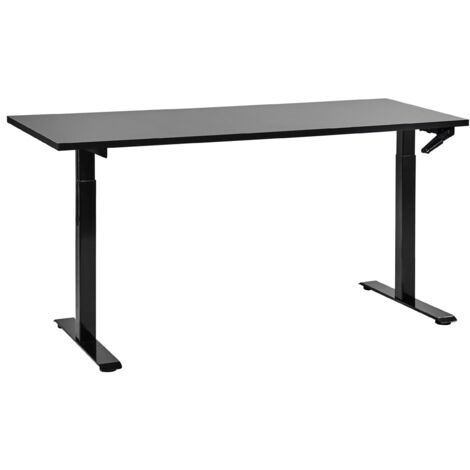 Manual Adjustable Standing Desk DESTINES Black 160 cm 72 cm